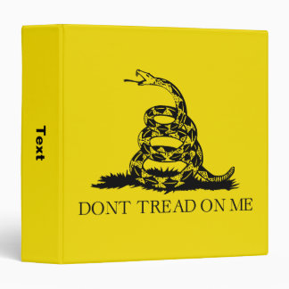 Gadsden Rattlesnake Flag: Revolutionary War 1776 Binder