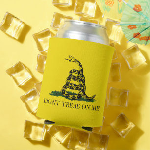 Gadsden Rattlesnake Flag: Revolutionary War 1776 Can Cooler
