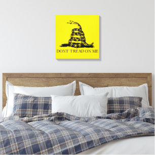 Gadsden Rattlesnake Flag: Revolutionary War 1776 Canvas Print