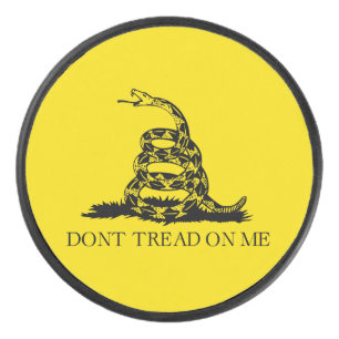 Gadsden Rattlesnake Flag: Revolutionary War 1776 Hockey Puck