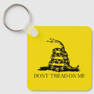 Gadsden Rattlesnake Flag: Revolutionary War 1776 Keychain
