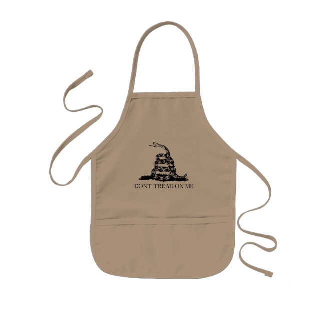 Gadsden Rattlesnake Flag: Revolutionary War 1776 Kids Apron (Front)