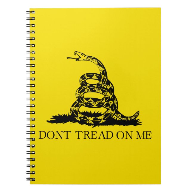 Gadsden Rattlesnake Flag: Revolutionary War 1776 Notebook (Front)