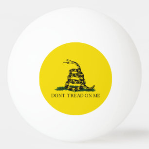 Gadsden Rattlesnake Flag: Revolutionary War 1776 Ping Pong Ball