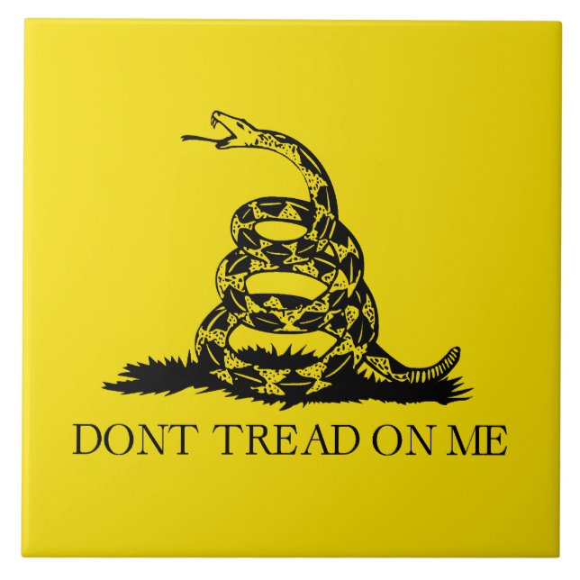 Gadsden Rattlesnake Flag: Revolutionary War 1776 Tile (Front)