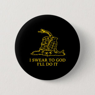 Gadsden Snek Snake Flag Don't Tread Parody Grenade 2 Inch Round Button