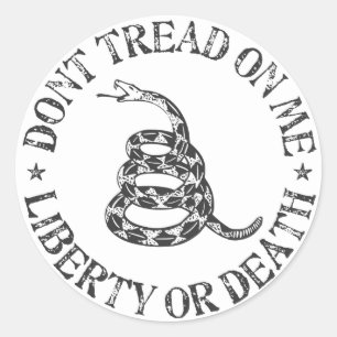 Gadsden Sticker (Black and White)