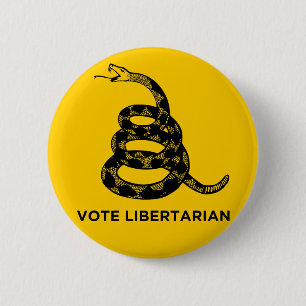 Gadsden "Vote Libertarian" Button