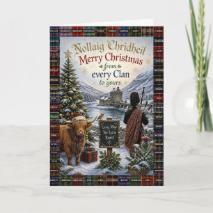 Gaelic Scottish Clan Christmas Card
