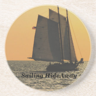 Gaff Rigged Sailboat sunset Coaster