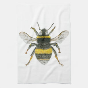Gaffez la serviette de cuisine d'abeille