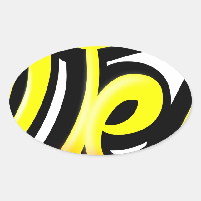 Gaffiti wesh product oval sticker (Front)