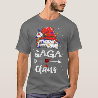 Gaga Claus Christmas Light Pajama Family Matching  T-Shirt