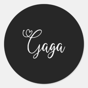 Gaga Cute Heart Grandma  Classic Round Sticker