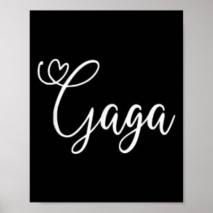 Gaga Cute Heart Grandma  Poster