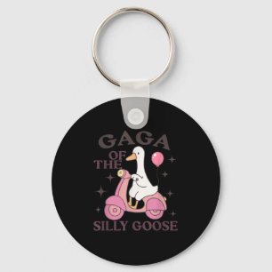 Gaga Goose On The Loose Funny Birthday Matching Fa Keychain