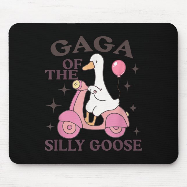 Gaga Goose On The Loose Funny Birthday Matching Fa Mouse Pad (Front)