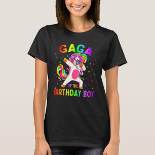 Gaga of the Birthday Party Boy Dabbing Unicorn T-Shirt
