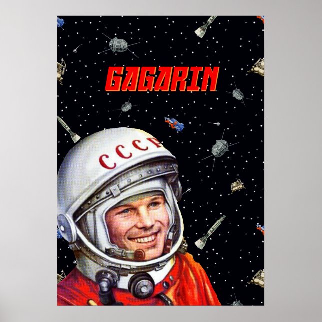 Gagarin space art [Sovietwave] — Gagarin Poster (Front)