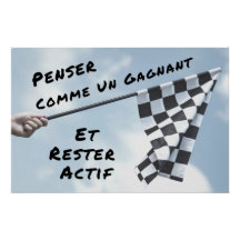 "Gagnant" affiche citation positive