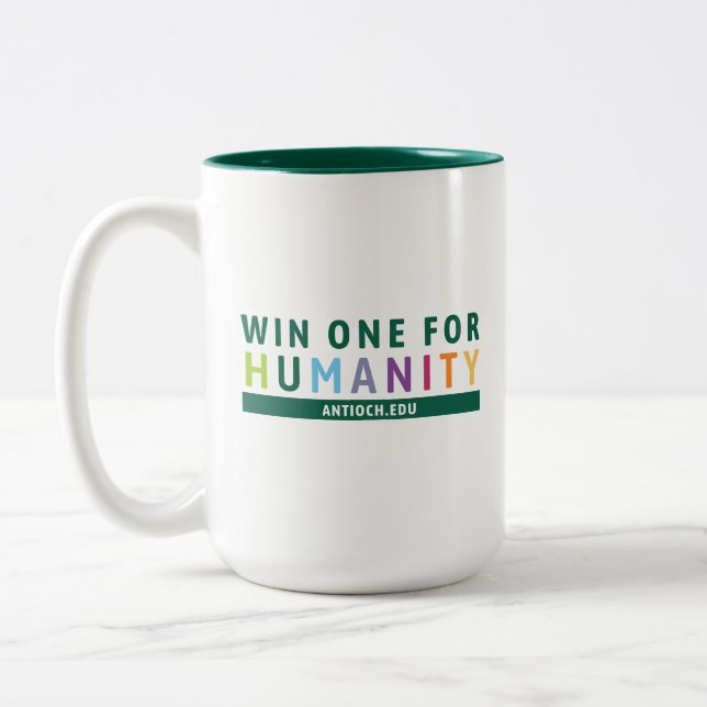 Gagnez un pour l'humanité Mug | Université Antioch (Gauche)