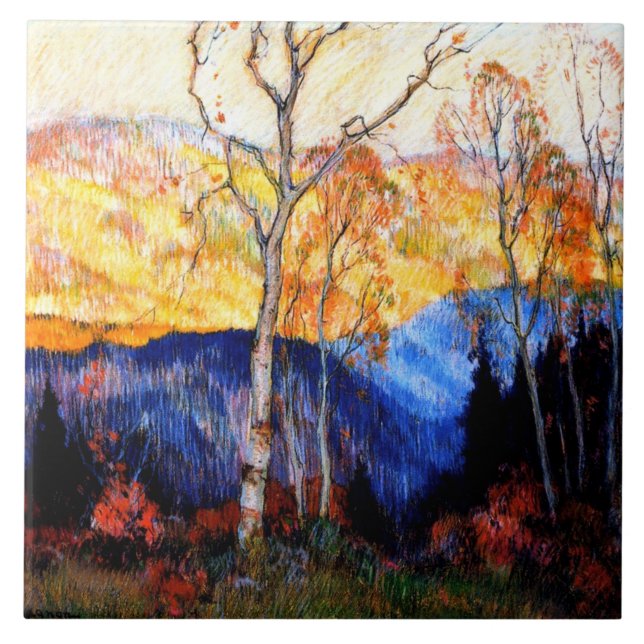 Gagnon - Golden Autumn, Laurentians Tile (Front)