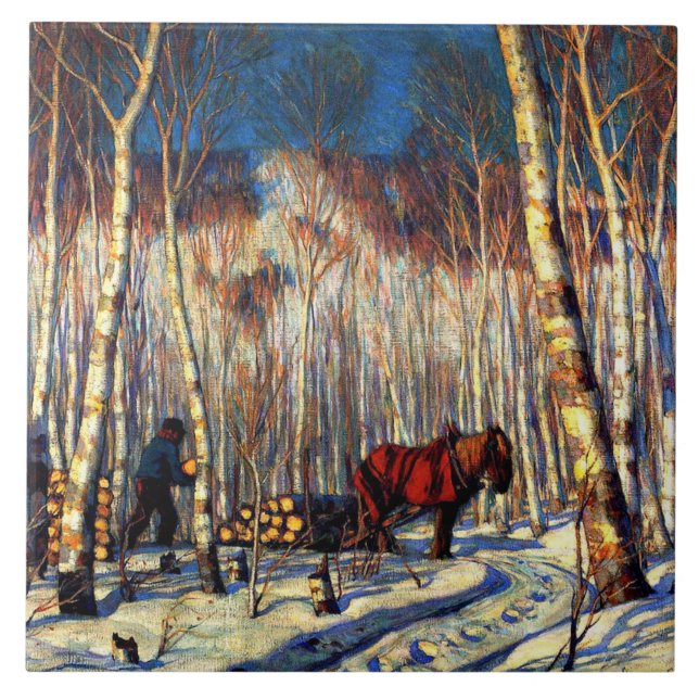 Gagnon - March in the Birch Woods Tile (Front)