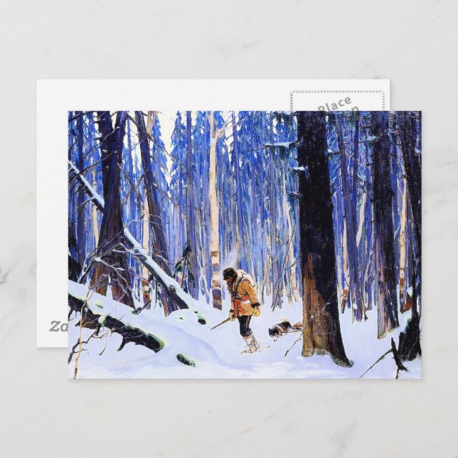 Gagnon - Trapper in the Woods Postcard (Front/Back)