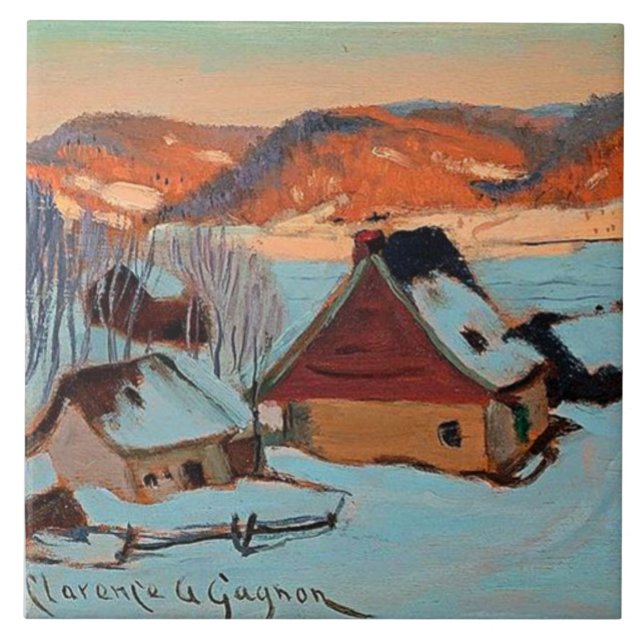 Gagnon - Twilight - Winter in Quebec Tile (Front)
