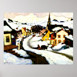 Gagnon - Village in the Laurentian Mountains Poster