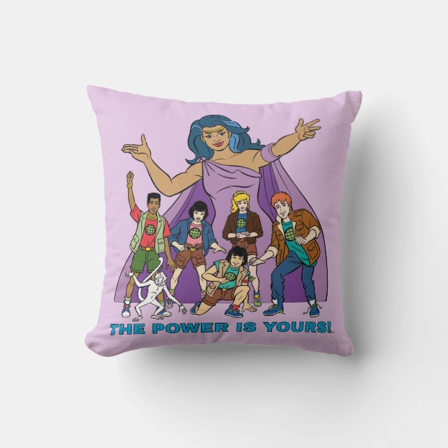 Gaia and the Planeteers Graphic Throw Pillow (Front)