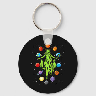 Gaia Greek Goddess Mother Earth Day Hippie Nature Keychain