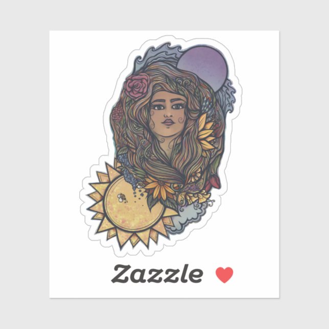 Gaia mother Earth Goddess Tarot the World (Sheet)