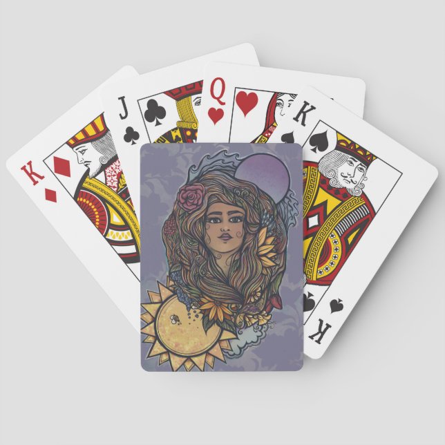 Gaia mother Earth Goddess Tarot the World  Playing Cards (Back)