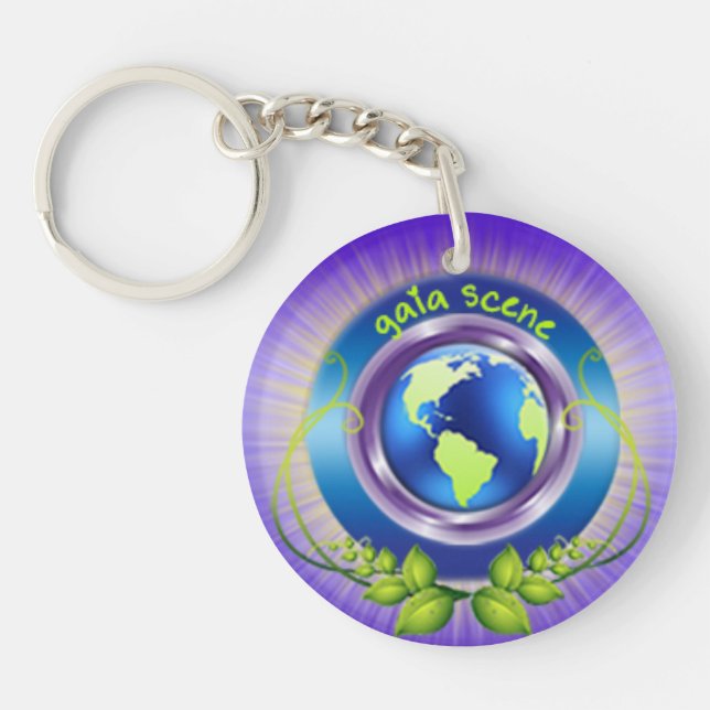 Gaia Scene Round Keychain (Front)