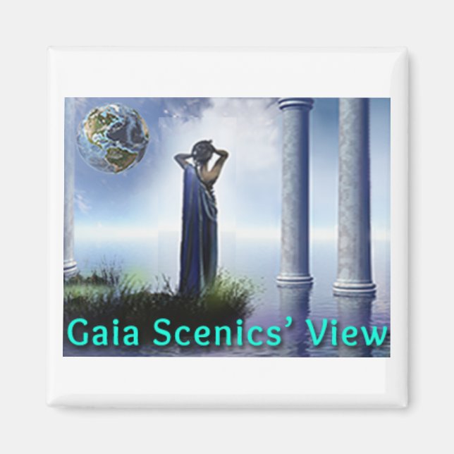 Gaia Scenic' View Carré Réfrigérateur Magnet (Devant)