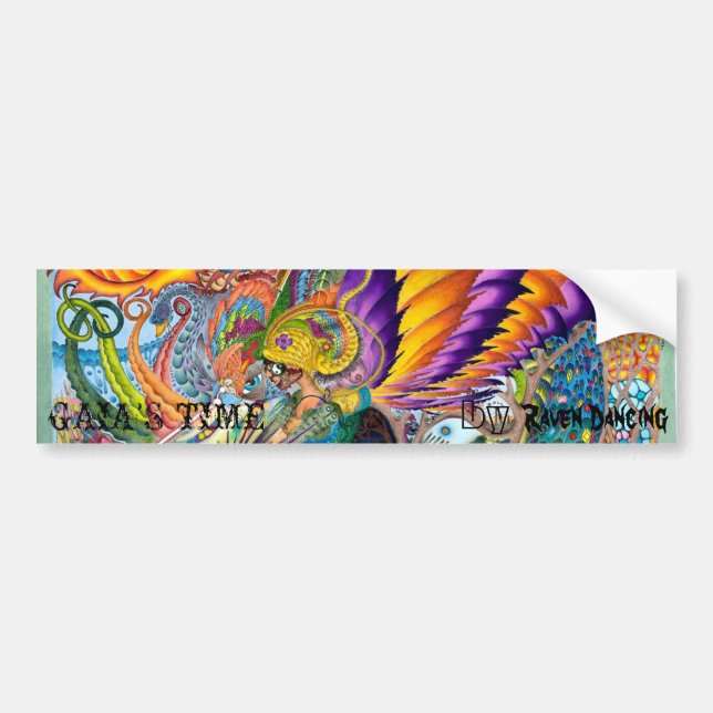 GAIA'S TIME BUMPERSTICKER by Raven Dancing Bumper Sticker (Front)