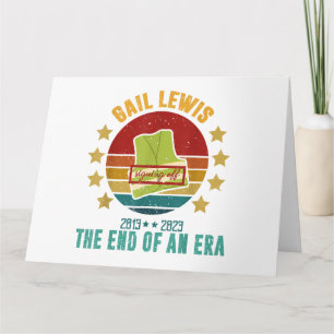 Gail Lewis, We Salute You, The End Of An Era Signi Card