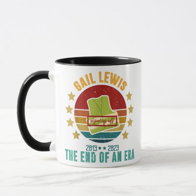 Gail Lewis, We Salute You, The End Of An Era Signi Mug (Left)