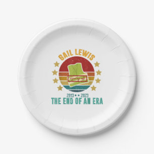 Gail Lewis, We Salute You, The End Of An Era Signi Paper Plate