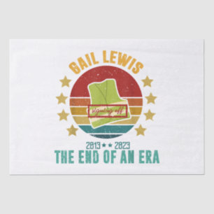 Gail Lewis, We Salute You, The End Of An Era Signi Tissue Paper