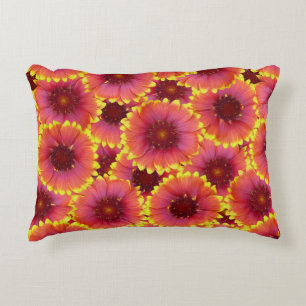 Gaillardia Seamless Pattern Accent Pillow