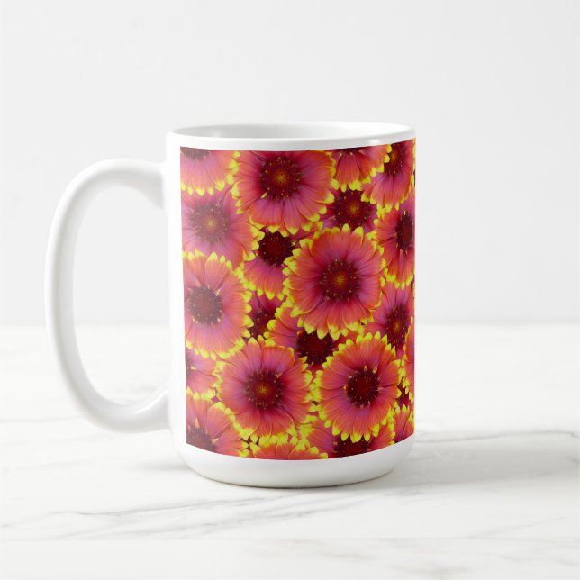 Gaillardia Seamless Pattern Coffee Mug (Left)