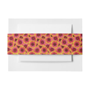 Gaillardia Seamless Pattern Invitation Belly Band