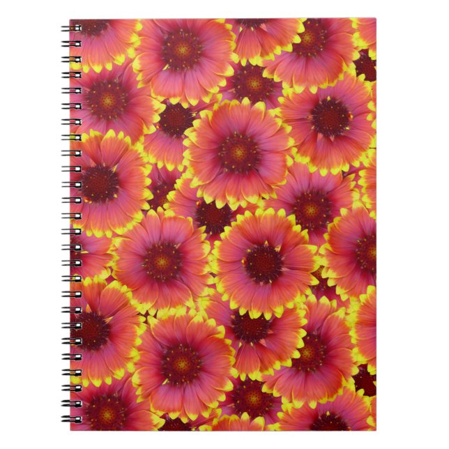 Gaillardia Seamless Pattern Notebook (Front)