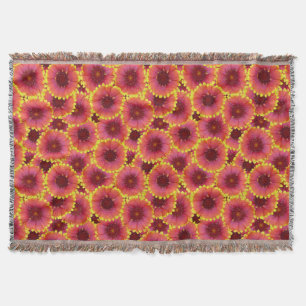 Gaillardia Seamless Pattern Throw Blanket