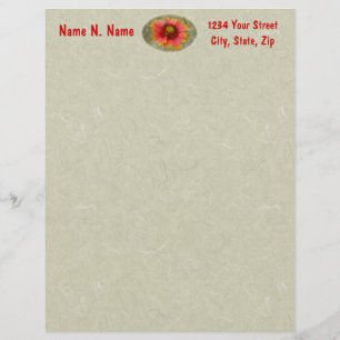 Gaillardia Wildflower (Blanket Flower) Letterhead
