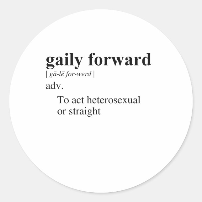GAILY FORWARD CLASSIC ROUND STICKER (Front)