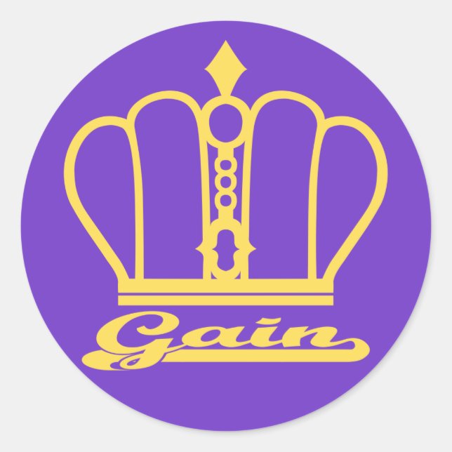 Gain decal classic round sticker (Front)