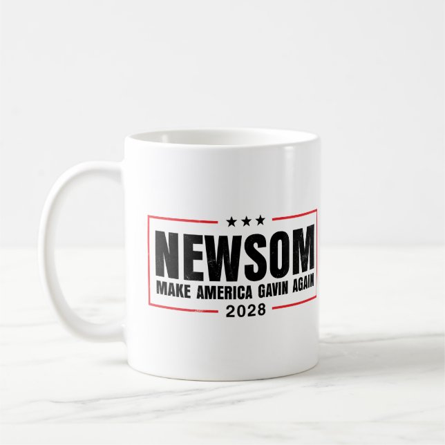 Gain Newsom, Make America Gavin Again Presidential Coffee Mug (Left)